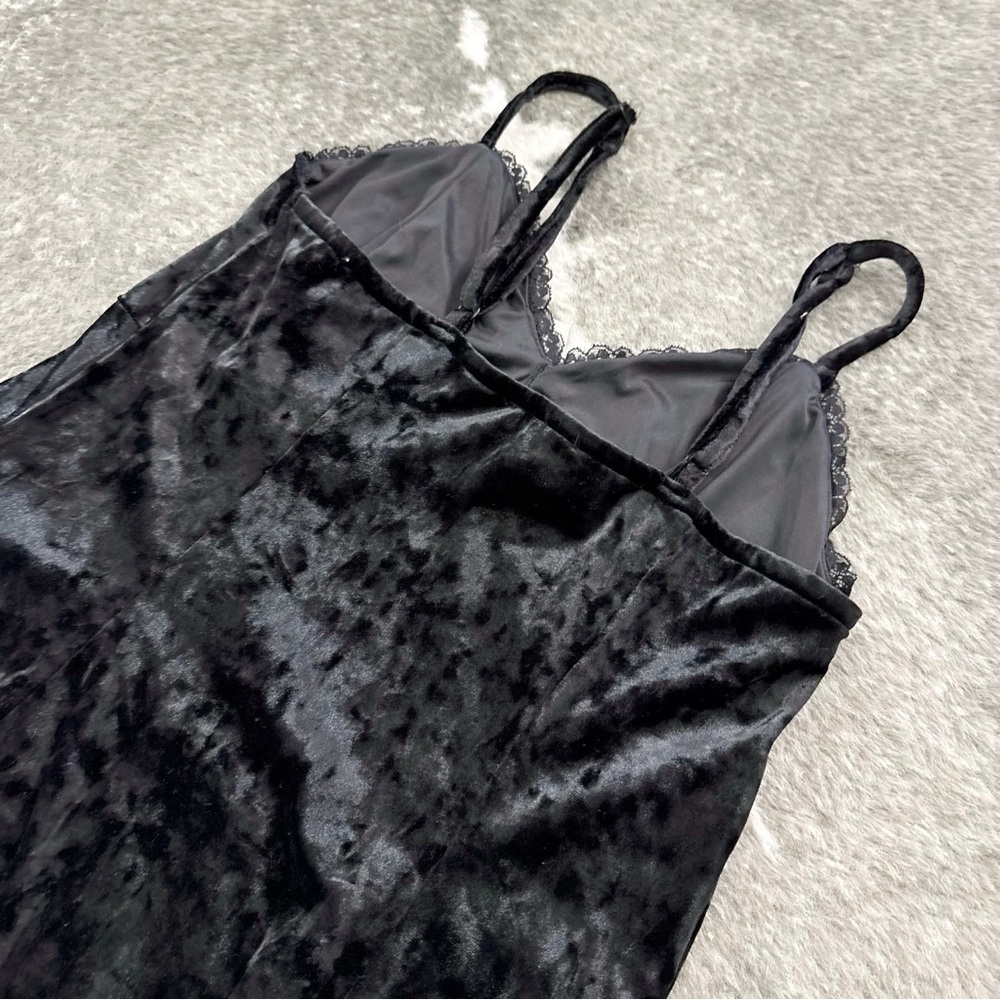 Hot Topic Black Velvet Slip Dress Small - Picture 7 of 11